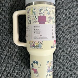 Stanley Cream and Multicolor Travel Mug